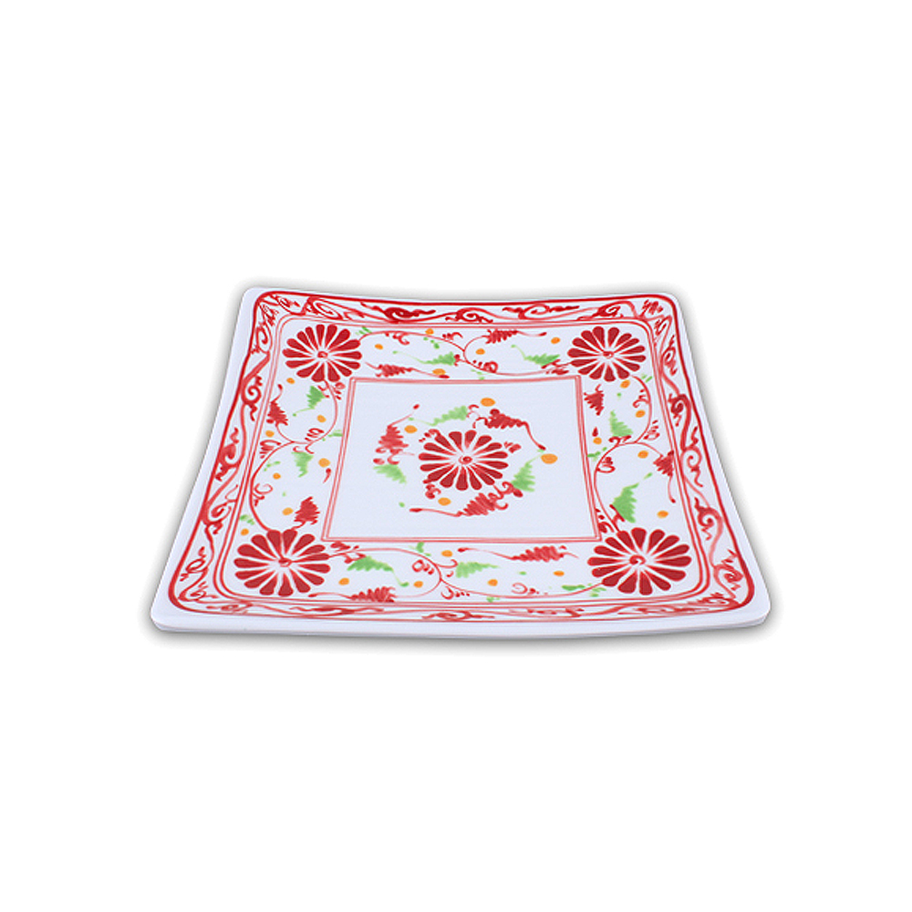 홍민들레 정사각접시(1호~4호)