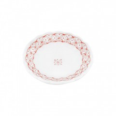 재팬 레드패턴 웨이브 낮은종지