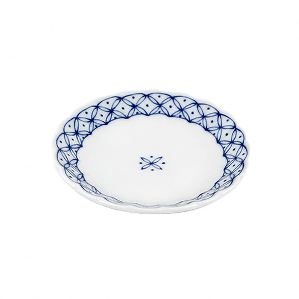 재팬 블루패턴 웨이브 접시(小)