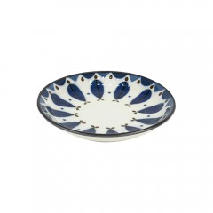 팬시 파란잎 앞접시