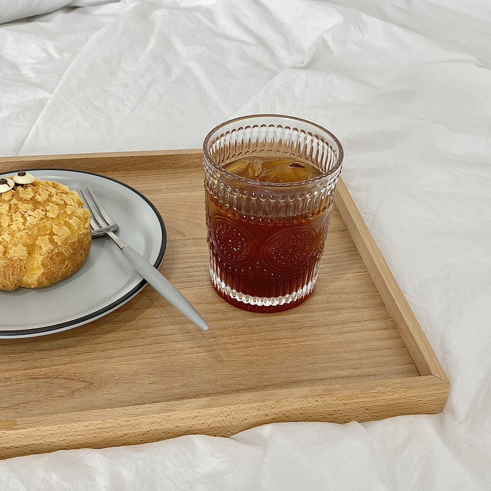 [노트르 유리컵] 골드라인 앤틱 홈카페 유리잔 맥주컵 아메리카노