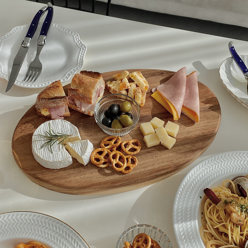 우드 타원 도마(3 sizes)