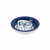 하이토 부엉이 납작원종지(파랑)