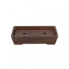 M우드 다크우드 직채반접시,타공(中/大)