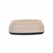 M우드 블랙우드 사각접시(中/大)