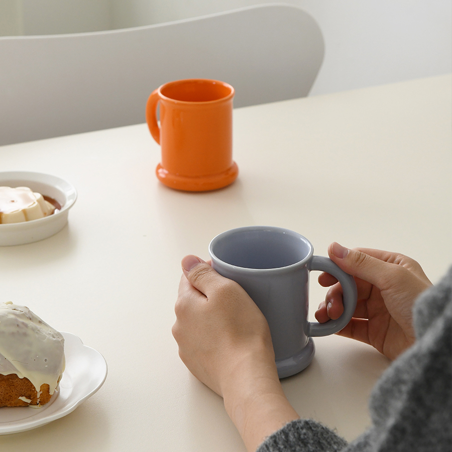 [러버 머그] 4cols 홈카페 도자기 300ml 답례품