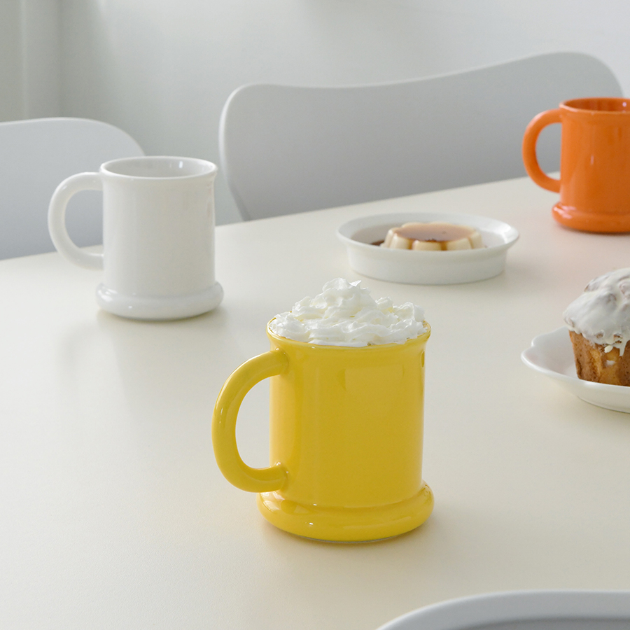 [러버 머그] 4cols 홈카페 도자기 300ml 답례품