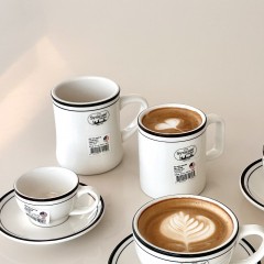 [카페납품베스트셀러] 시라쿠스 뉴욕 킹스인 머그컵 320ml 400ml 라떼 아메리카노 카페 홈카페 브런치