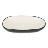 체크투톤(블랙앤화이트) 타원주찬그릇(中/大)