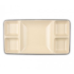 체크투톤(콜크) 직사각접시5절