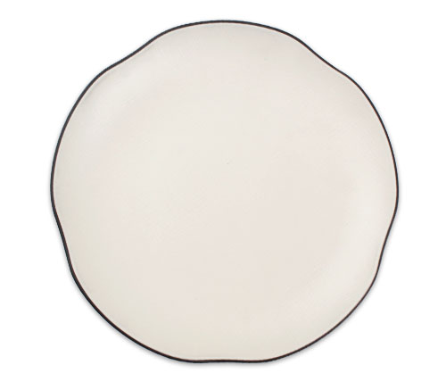 체크투톤(블랙앤화이트) 깊은원형접시(12인치/14인치)