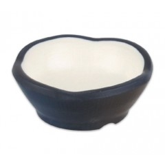 체크투톤(블랙앤화이트) 웨이브종지