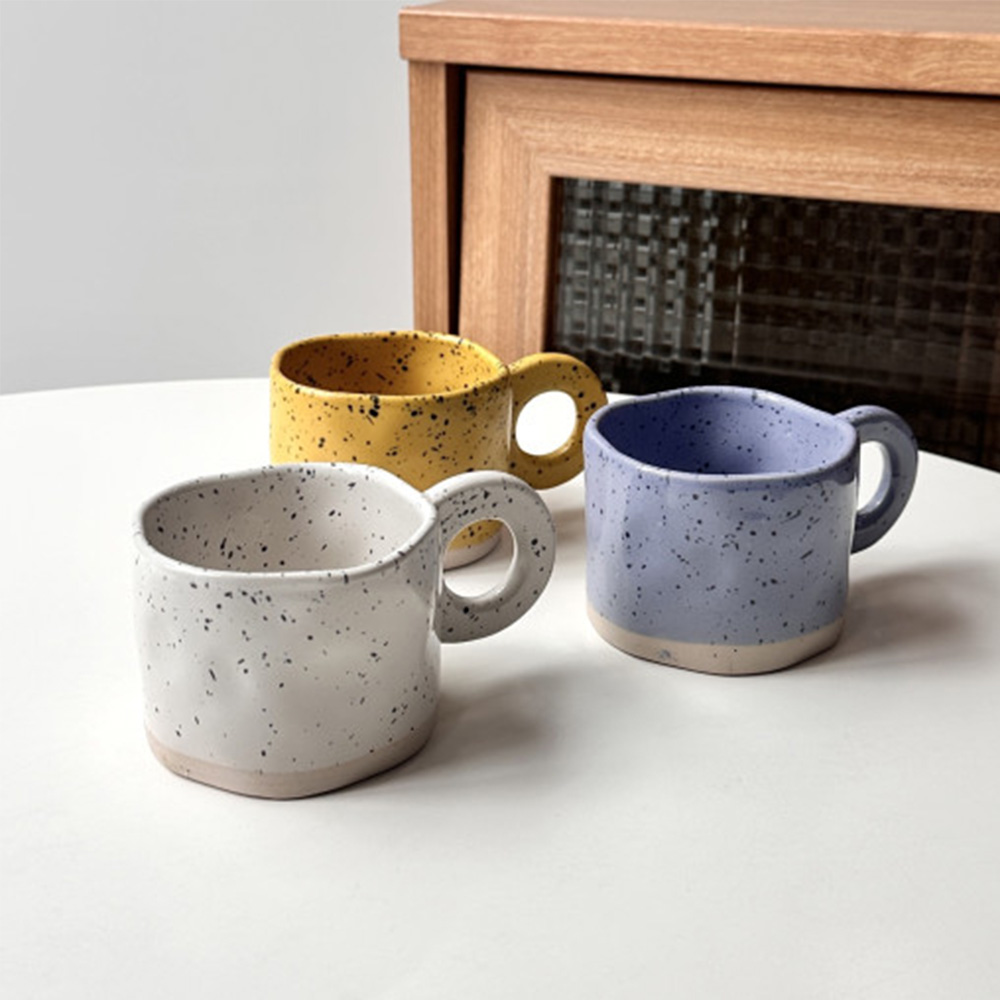 [스톤 머그] 오레오 샌드 점박이 귀여운 커피잔 선물 컵 자취생