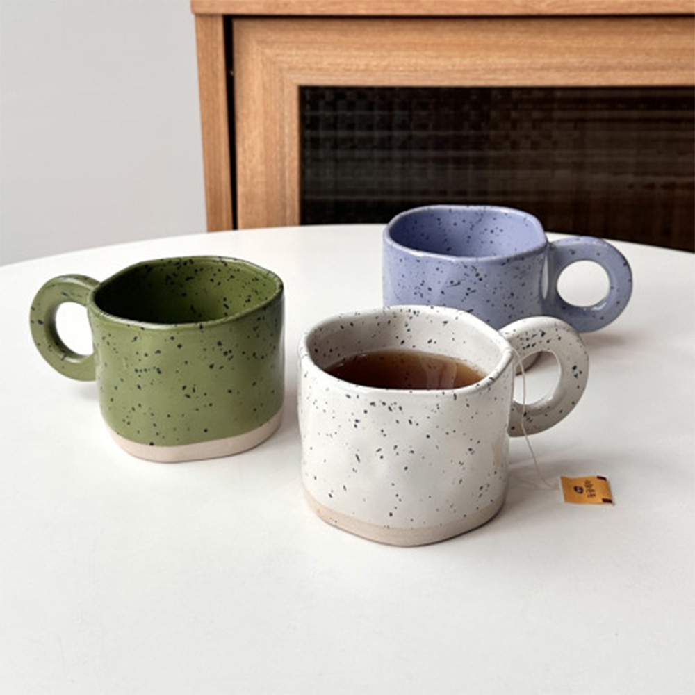 [스톤 머그] 오레오 샌드 점박이 귀여운 커피잔 선물 컵 자취생